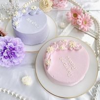 【店頭受取】◻︎フローリアセンイルケーキ✧ 4号《センイルケーキ｜お花｜韓国｜誕生日｜お好きなメッセージ✧》 