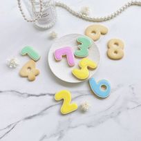 【店頭受取】◻︎線囲みシンプル数字アイシングクッキー✧ 1枚