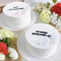 【店頭受取】◻︎キラキラカラーシンプルセンイルケーキ✧ 4号《選べる6色｜韓国｜誕生日｜お好きなメッセージ✧》