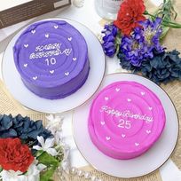 【店頭受取】◻︎ストロングカラーセンイルケーキ✧ 4号《ハートドット｜ドット数字｜選べる9色｜韓国｜誕生日｜お好きなメッセージ✧》