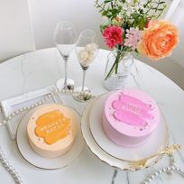【店頭受取】ペイントセンイルケーキ 3号《選べる8色｜韓国｜誕生日｜お好きなメッセージで✧》