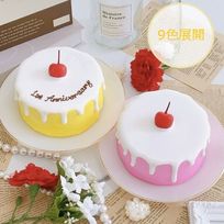 【店頭受取】◻︎ちょこんとチェリーのドリップセンイルケーキ 4号 12cm【 カラバリ9色｜韓国｜誕生日｜お好きなメッセージ 】