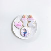 【店頭受取】◻︎キャンドルナンバープリントクッキーセット【選べる9色｜アイシングクッキー｜お好きな数字とお写真で♪】