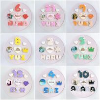 【店頭受取】◻︎キルティングとチェックがかわいい♪ 豪華な推し活クッキーセット《アルファベット・数字：1枚》
