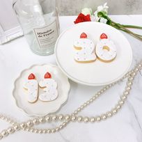 【店頭受取】◻︎キルティング風ケーキモチーフナンバークッキー《選べる9色｜アイシングクッキー｜1枚からオーダー可能です♪》 
