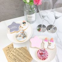 【店頭受取】◻︎お星様プリントクッキーセット【選べる9色｜アイシングクッキー｜お好きな数字とお写真で♪】