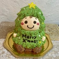 クリスマスツリーの着ぐるみ立体ケーキ クリスマス ケーキ 5号 かわいい かぶりもの  クリスマス2025