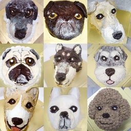 [4号]うちの子ペットオーダー立体ケーキ【12cm（CDサイズ）(お顔のみ)】