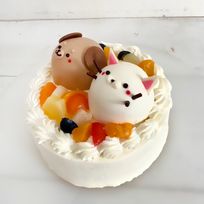 【どうぶつケーキ】わんにゃん立体ケーキ 5号 15cm