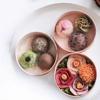 【うめとおはぎ】古都の椿と冬菊 おはぎ7種7個＜卵不使用無添加＞お歳暮2025