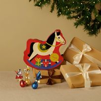 ロッキングホース缶 クリスマス アリス ブロー