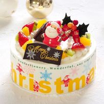 アレルギー対応 卵不使用 クリスマスケーキ フレッシュフルーツ乗せ生クリームショートケーキ 5号 15cm cream-5-xmas-noegg クリスマス2025