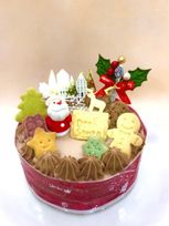 ★サンタさんへ ★米粉のショコラクリスマス4号(12㎝)[卵、乳、小麦不使用]クリスマス2025