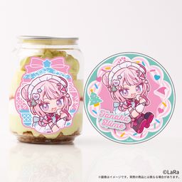 『HIMEHINA』田中ヒメ アクリルコースター付きケーキ缶（ミニキャライラスト・ピスタチオ味）