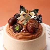 【神戸洋藝菓子ボックサン】クリスマス限定・モンブラン プレミアム  4号  大人の人気ケーキ  cakejp限定通販
