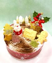 ★～サンタさんへ★米粉のココアクリスマス 4号 12cm(卵、乳、小麦不使用)2025クリスマス