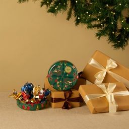 ラウンド缶 クリスマス アリス ブロー