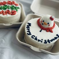 【選べる9色】スノーマンランチボックスケーキ