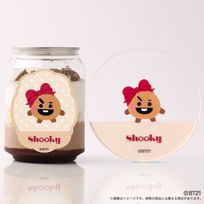 『BT21』SHOOKY アクリルコースター付きケーキ缶（チョコレート味）