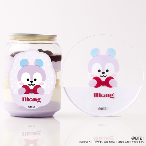 『BT21』MANG アクリルコースター付きケーキ缶（レアチーズ味）