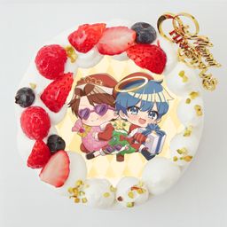 『あかさかの箱』クリスマス丸型4号 写真ケーキ