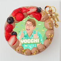 『ボンボンTV』よっち クリスマスチョコ丸型4号 写真ケーキ