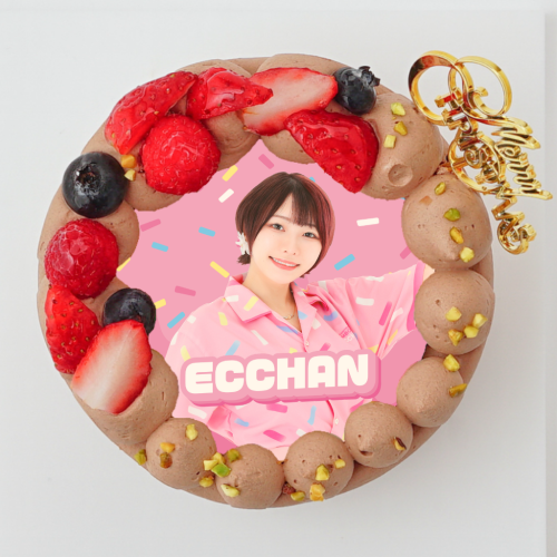 『ボンボンTV』えっちゃん クリスマスチョコ丸型4号 写真ケーキ