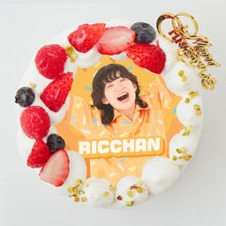 『ボンボンTV』りっちゃん クリスマス丸型4号 写真ケーキ