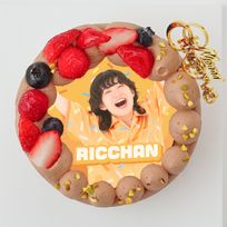 『ボンボンTV』りっちゃん クリスマスチョコ丸型4号 写真ケーキ