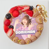 『ボンボンTV』どみちゃん クリスマスチョコ丸型4号 写真ケーキ