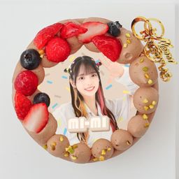 『ボンボンTV』みーみ クリスマスチョコ丸型4号 写真ケーキ