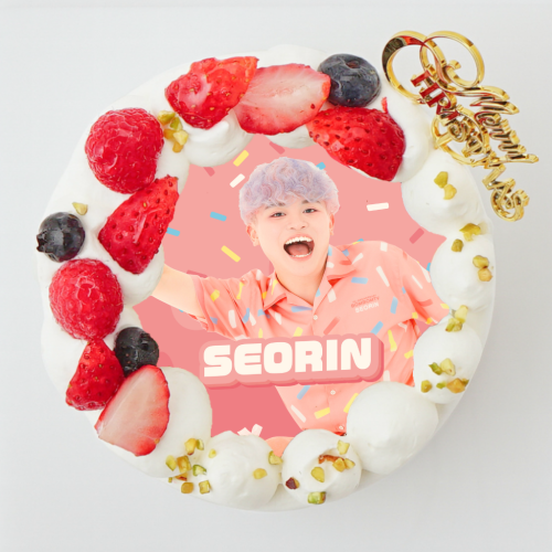 『ボンボンTV』せおりん クリスマス丸型4号 写真ケーキ