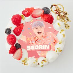 『ボンボンTV』せおりん クリスマス丸型4号 写真ケーキ