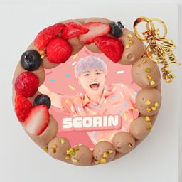 『ボンボンTV』せおりん クリスマスチョコ丸型4号 写真ケーキ