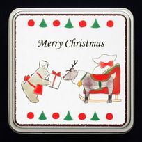 クリスマスクッキー缶 ノエル【シルバー缶深】 クリスマス2025