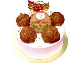 *シューデコ* ワンコ 犬用クリスマスケーキ 人間も一緒に食べられるパティシェの手作りケーキ