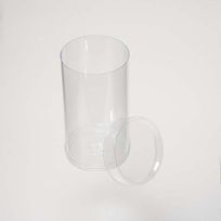 PVC 円筒ケース (透明) φ50×H90mm 280個入 蓋付き ZAP003-280