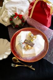 無添加＆グルテンフリー クリスマスチーズケーキ(プレーンストロベリー)