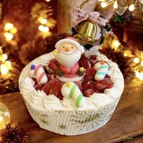 《無添加》サンタ村のストロベリーカーニバルクリスマスケーキ 4号 クリスマス2025