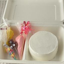 韓国風ケーキ ランチボックスケーキ センイルケーキ DIYケーキ 3号 直径10cm 