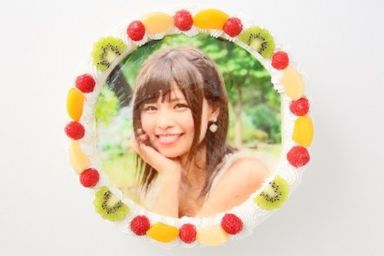 写真ケーキ丸形生クリーム 7号【送られてきた画像を色鉛筆画に編集できます】 21cm