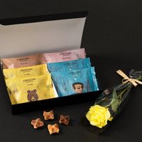 【送料無料】 ローズ付コロコロワッフル パック6袋 【イエロー】