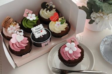 バレンタイン 自由メッセージカップケーキ6個 バレンタイン2026