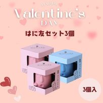 はにわぷりん【バレンタインはに友3個セット】１個箱入りアソートセット 3個入り（ブラックチョコ＆カスタードぷりん・ブラックチェリー＆フロマージュぷりん）