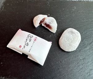 こしあん入り羽二重餅 絹まゆき ４個入１箱