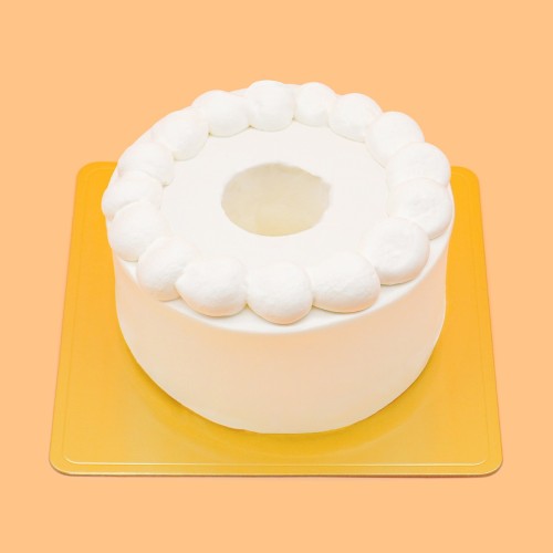 すっぴんケーキ モフォンデコレーションケーキ  ※フルーツトッピングなし 5号サイズ【冷凍便】