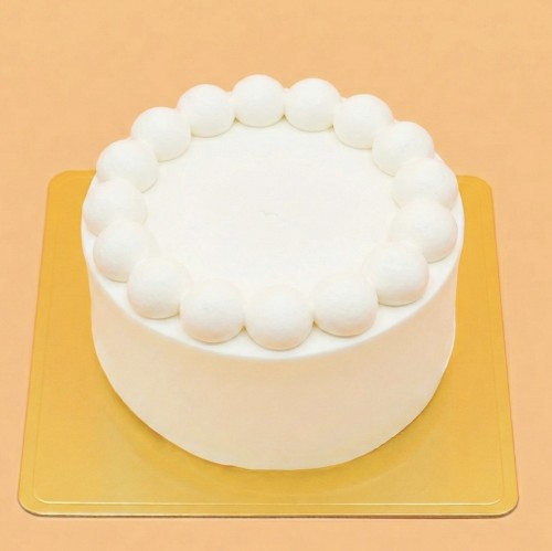 すっぴんケーキ™️ ジェノワーズデコレーションケーキ  ※フルーツトッピングなし 5号サイズ【冷凍便】