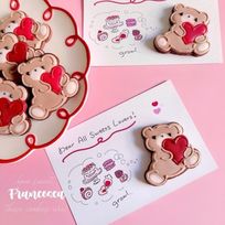 HUNGRY HUG BEAR バレンタインアイシングクッキー 1枚入り