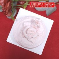 バラのピンク色で苺味生クリームバースデーケーキ 4号 北海道生クリーム お1人様からお2人様用  宅配 いたします 3種類のケーキからお選びください  バレンタイン2026