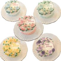 推し色  フラワーデコレーションケーキ  4号  冷凍 メッセージプレート選択 誕生日 母の日 アイドル